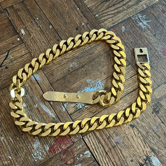 VINTAGE BRIGHT GOLD CHAIN LINKED BELT, adjustable, unbranded Unbranded Women main image 3